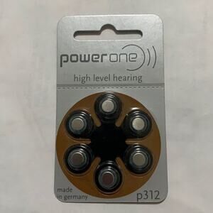 NWT POWER ONE HEARING AID BATTERY 6 IN‎ A PACK